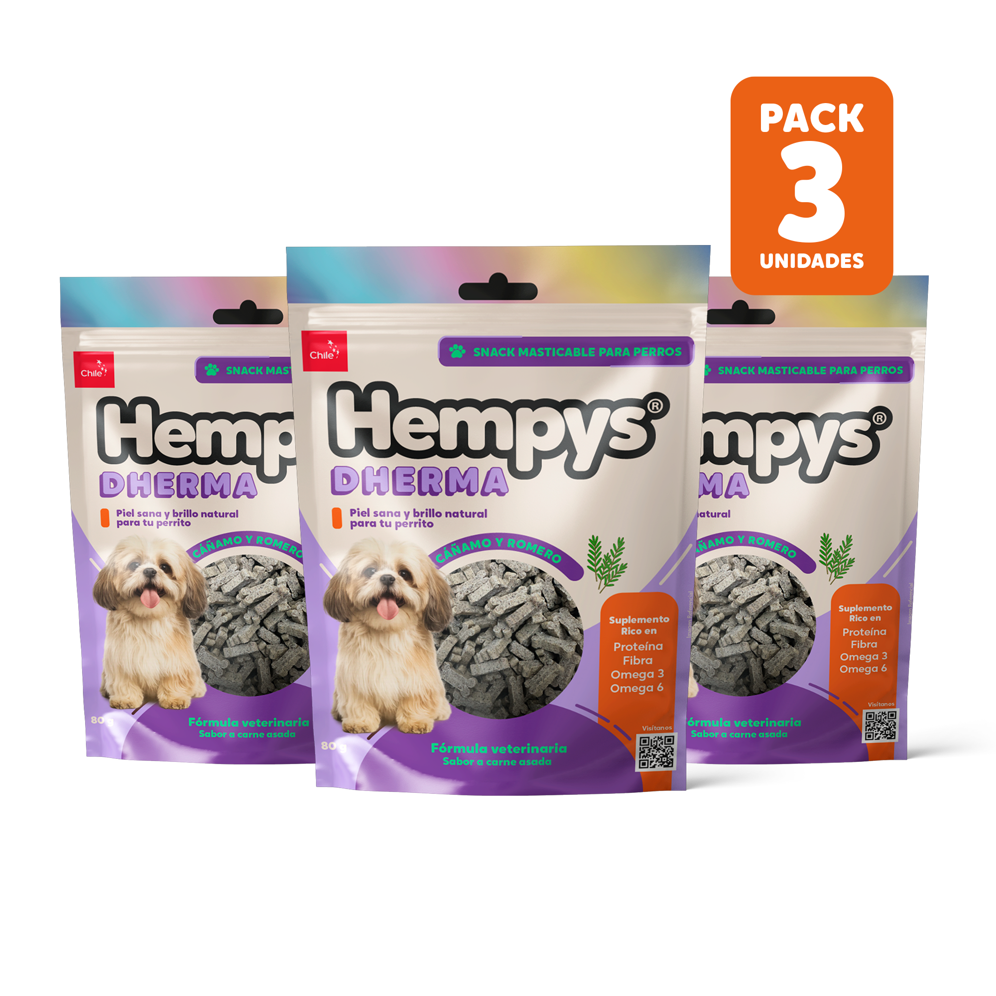 Pack 3 Hempys Dherma - Doypack 80 gr.